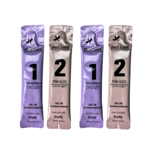 Kit 2 Sachê Transparente e 2 Pink nude 15ml cada