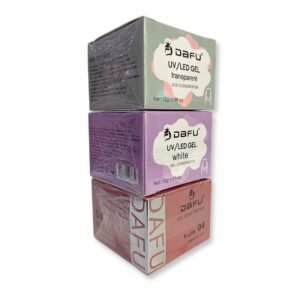 Kit Géis Construtores 3un Transparent, White e Nude 04 Dafu