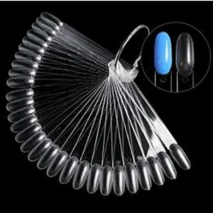 Mostruário de Unhas Amendoadas 50Un Transparentes com Argola