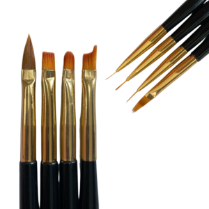 Pincel de Ponta Dupla Nail Brush Gratia 4un