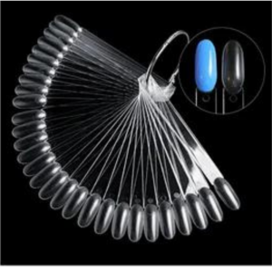 Mostruário de Unhas Amendoadas 50Un Transparentes com Argola