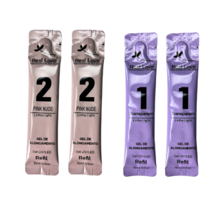 Kit 2 Sachê Transparente e 2 Pink nude 15ml cada