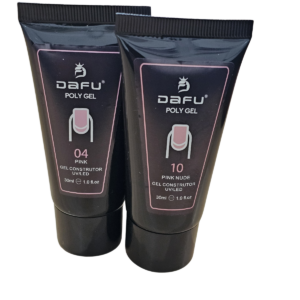 Kit Polygel Dafu Pink Nº4 e Pink Nude Nº10
