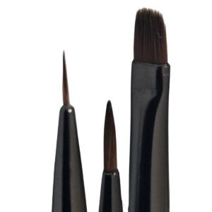Kit 3 Pinceis Fino Intermediário e Lingua de Gato
