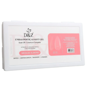 Tips Soft Gel Medium Almond D&Z 500 Unidades