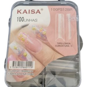 Unha Postiça Realista Longa Curvatura C Kaisa 100 Unidades