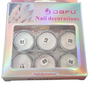 Glitter Pigmentado Asa de Borboleta White Box com 6un DAFU