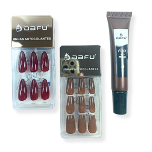 Kit Unhas Autocolantes Com Cola 20g Dafu