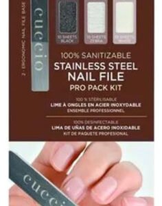 Kit Lixa Inox Master Refil Cuccio-com 30 Refiis E 2 Pçs Inox