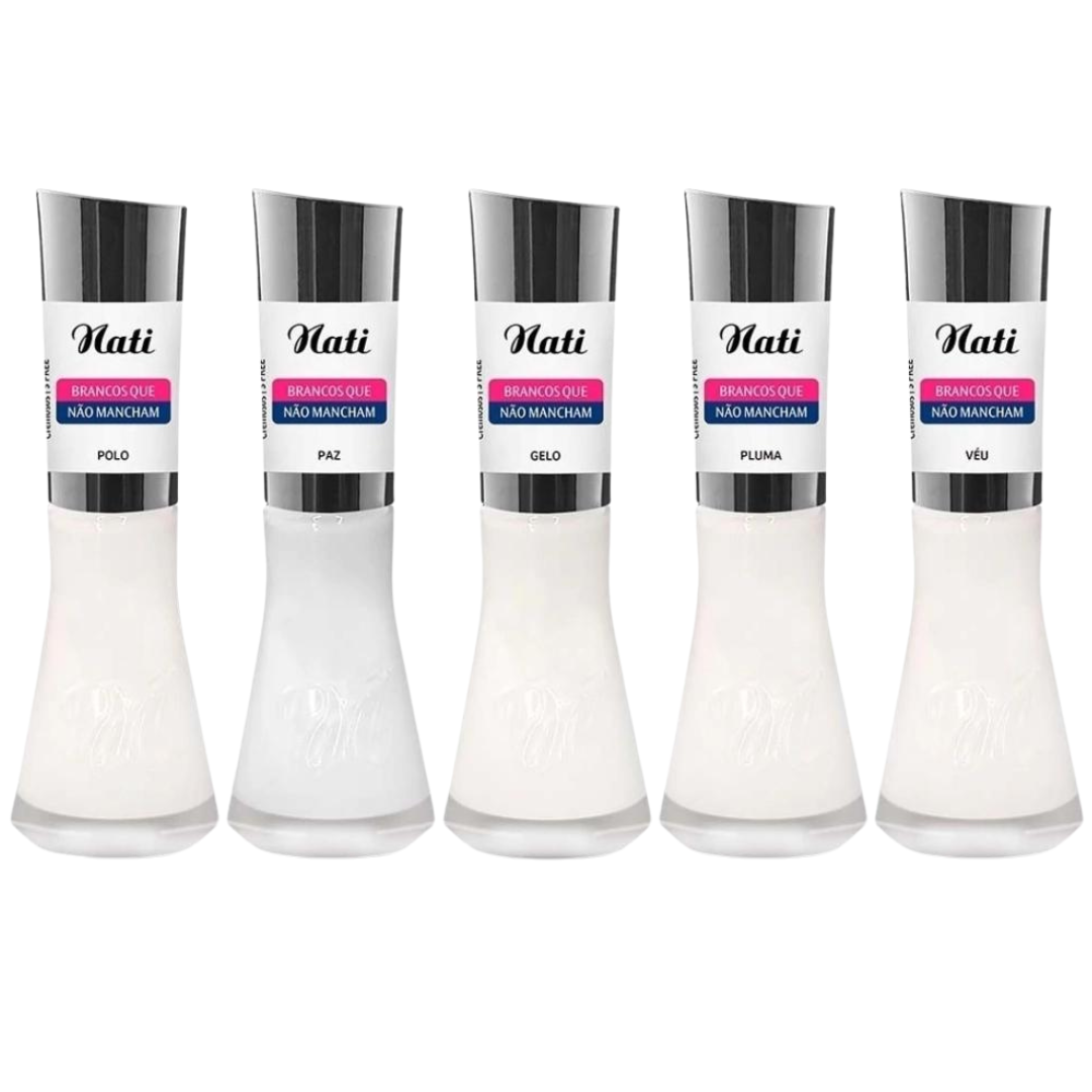 Esmalte Nati - Brancos que não Mancham 8ml
