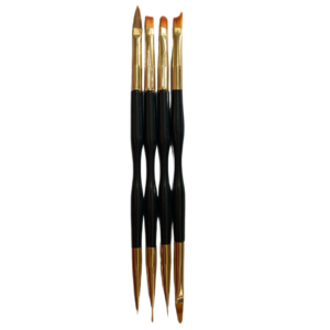 Pincel de Ponta Dupla Nail Brush Gratia 4un