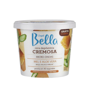 Cera Depilatória Micro-ondas Mel Aloe Vera Depil Bella 100g