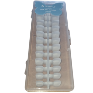 Postiça Realista Fosca Soft Gel Natural Reta Dafu 240 Pcs