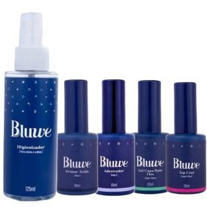 Kit Bluwe: Prep + Top Coat + Gel Base 10ml + Step 1 + Step 2