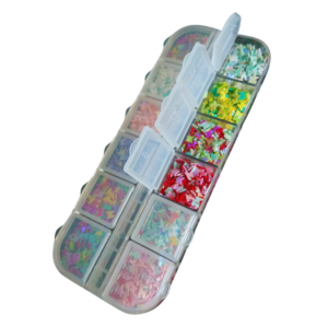 Estojo de Decoração para Unhas 12 Cápsulas Borboleta
