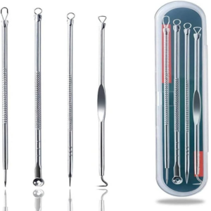 Kit 4 Peças Extrator de Cravos e Espinhas com Estojo/Case!