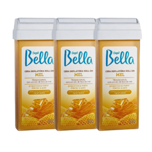 Kit 3 Ceras Rollon Mel Depil Bella 100g Cada