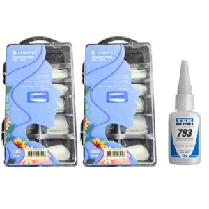Kit Unha Postiça Fosca Bailarina- 200 Unhas e Cola TekBond