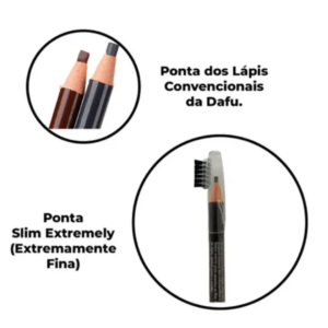 Lapis Para Sobrancelhas no9 DAFU C/escovinha Super Fino 2mm