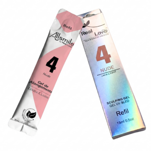 Kit Sachês Base em Gel Top Coat E 2 Géis Nude 4 Real Love