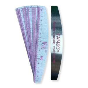 Base Inox com Refil de Lixa Boomerang 100/180 Fan Nails