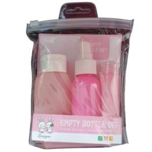 Kit de Viagem Empty Bottle Set – 3 Unidades com Zip Lock