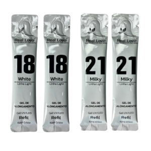 Kit 2 Sachê Gel 18 Branco e 2 21 Leitoso