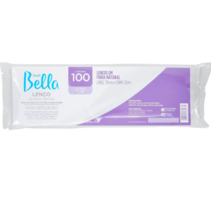 Lenço em Fibra Natural Para depilação 23cm 100un Depil Bella