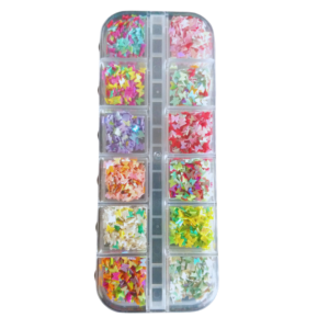 Estojo de Decoração para Unhas 12 Cápsulas Borboleta