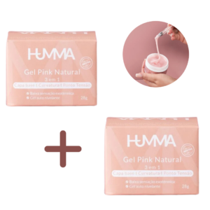 Kit Gel Humma 2 Unidades cor Pink Natural 24g cada