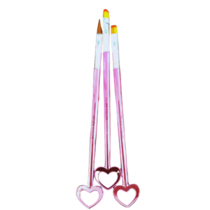 Kit com 3 Pincéis Coração Helen Color