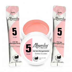 Kit Gel N°5 Uv Led Real Love Pote e Dois Refis 15ml Cada