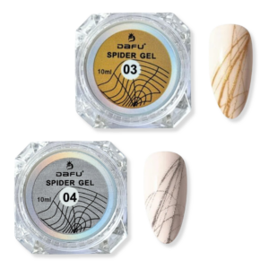 Kit Spider Gel 03 Dourado E 04 Prata Dafu 10ml