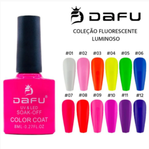 Esmalte Gel ColorCoat DAFU Fluorescente Luminoso Uv/Led 8ml