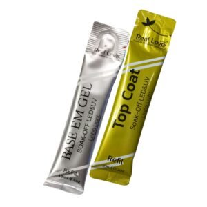 Kit Refil Base Em Gel E Top Coat Real Love 10ml Led Uv Refil