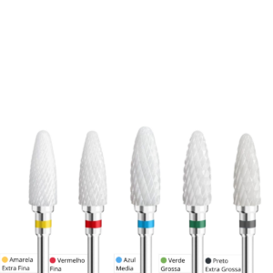 Brocas de Ceramica Para Unhas e Nail Deigners Base Preta