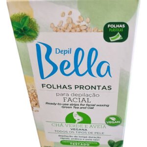 Folhas Prontas Depilação Facial Chá Verde Aveia Depil Bella