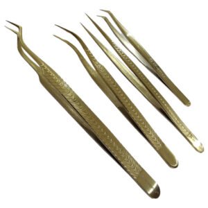 Kit Completo 5 Pinças Profissionais Dafu Gold