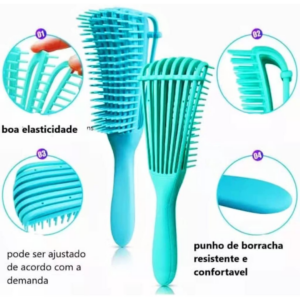 Escova Polvo Anti-Quebra 8 Pontas Flexíveis All Hair