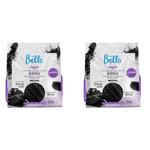 Kit Cera Confete Elástica Negra carvão ativado 250g 2 Un