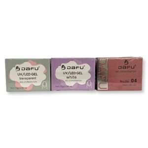 Kit Géis Construtores 3un Transparent, White e Nude 04 Dafu