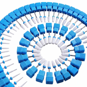 Brocas de Ceramica Para Unhas e Nail Deigners Base Azul