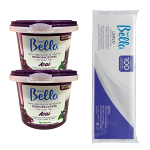 Kit 2 Ceras Hidrossoluvel 300g cada e Lenço 100un
