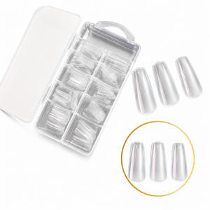 Kit Unha Postiça Semi Fosca Reta 2un e TekBond
