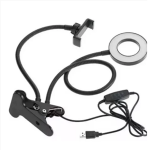 Ring Light 2 em 1 com Suporte p/ Celular Gravação Live Vídeo