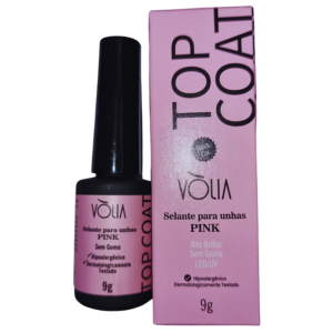 Top Coat Pink Volia 9g Original Com Nf Selante Para Unhas