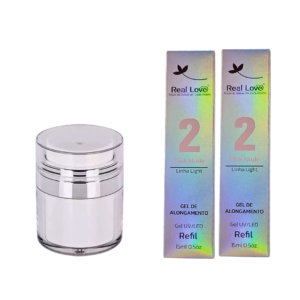 Kit de 2 Sachê Real Love 2 e Frasco Dosador de Gel