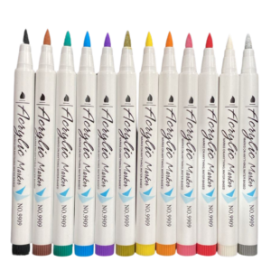Kit Caneta de Pintura Tinta Acrílica c/ 12un