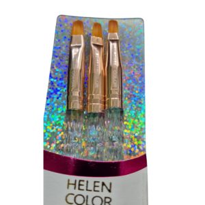 Kit Pincel Helen Color Língua de Gato 3 Un N°4,6 e 8