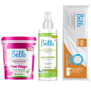 Kit Depilação Hidrossolúvel Pitaya Com Lenço e Loção
